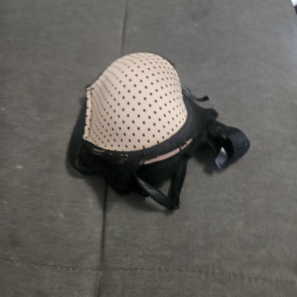 Polka Dot Padded Bra in Pink and Black